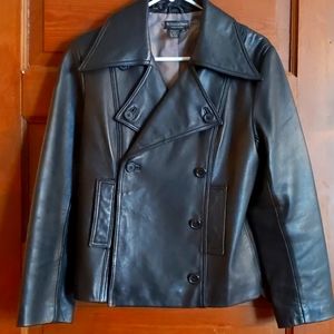 Rare VTG J Peterman genuine leather moto jacket